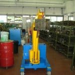 Guindastes para movimentação de moldes com capacidade de carga até 500 kg.