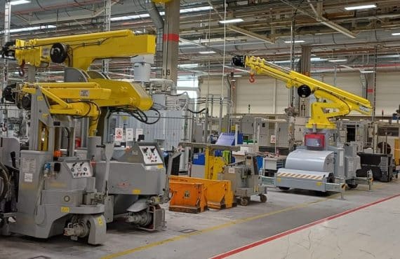 Elektrische hijskranen voor het heffen van ladingen tot 7.500 kg.